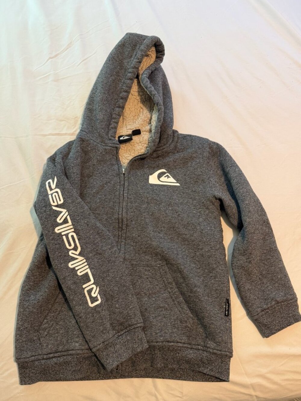 Quiksilver Sherpa-Lined Fleece Zip-Up Hoodie